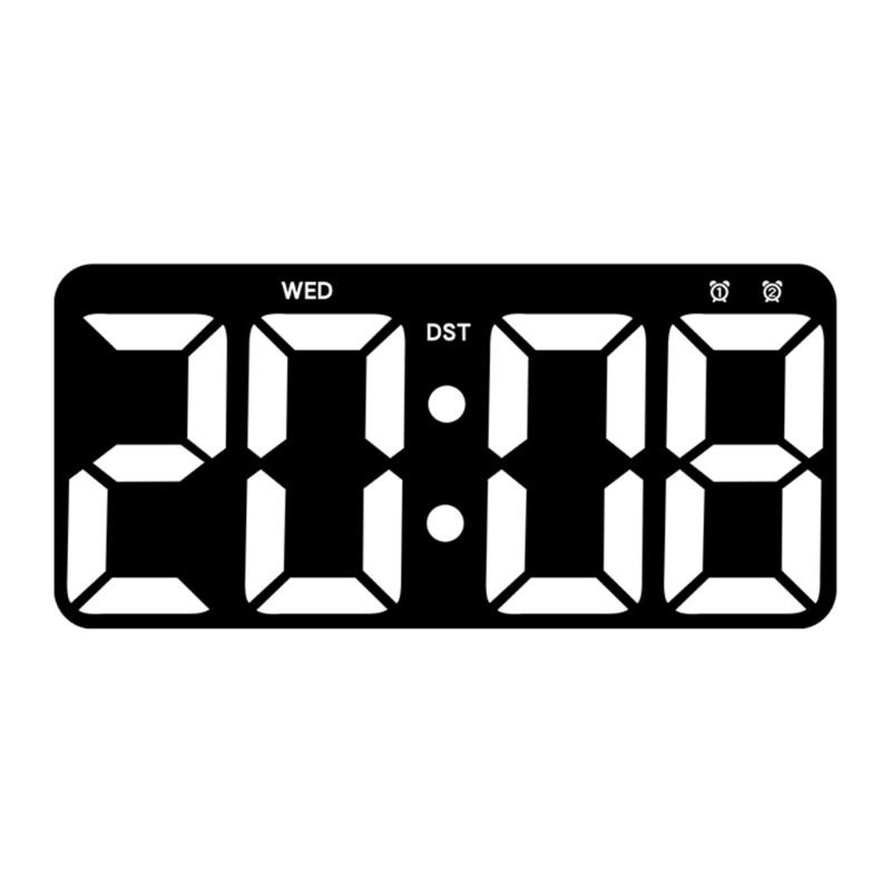 Digital Wall Clock With Large LED Display, Countdown Timer, Calendar, Thermometer, Adjustable Brightness
