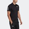 Adidas Рубашка-поло для тенниса с однотонным логотипом, мужские топы, черные HB6224