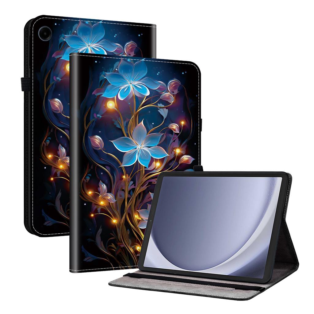 Кожаный чехол для Samsung Galaxy Tab A11 с принтом, подставка, чехол для планшета с отделениями для карт