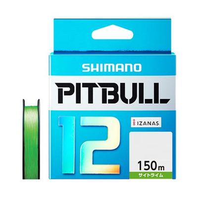 SHIMANO Леска PE Pitbull 12 Braid 150m Site Lime No. 1.2 28.4 фунта PL-M52R