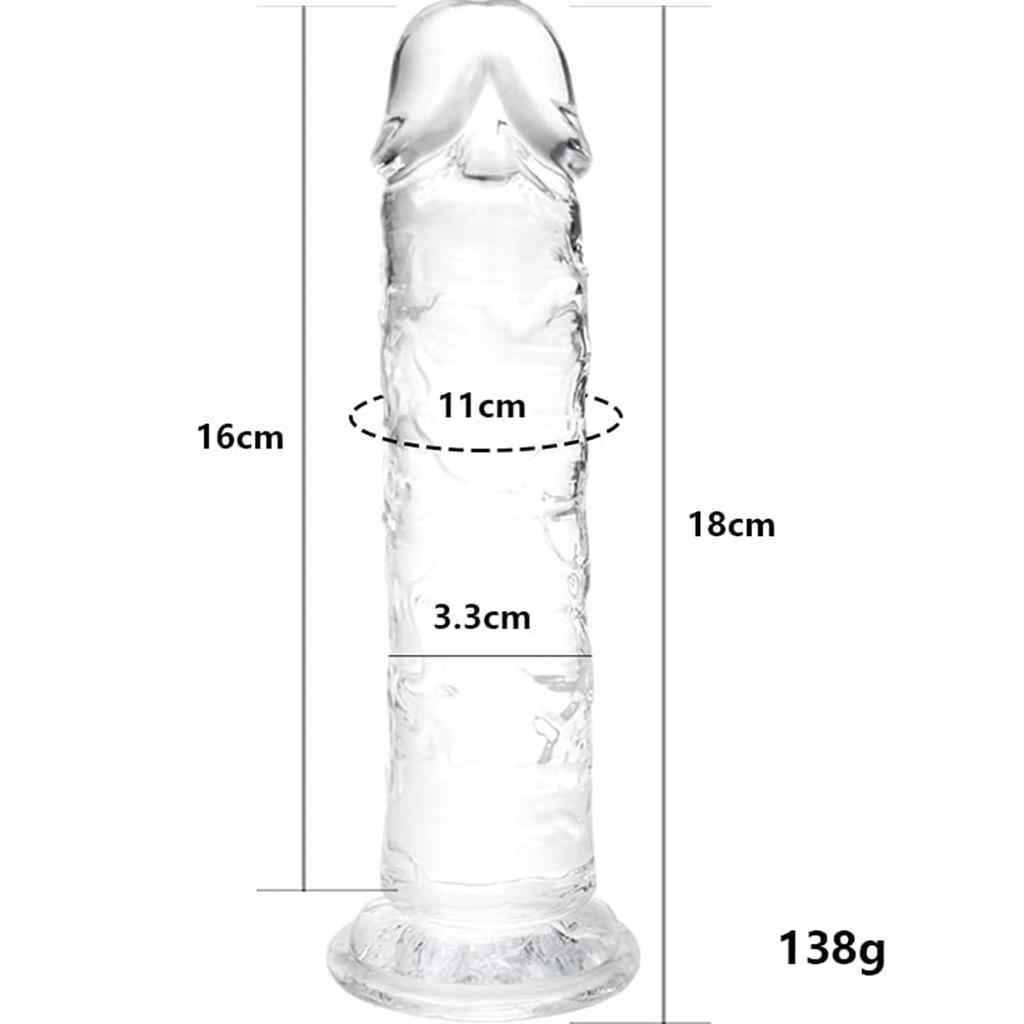 Реалистичный мягкий фаллоимитатор для женщин: Секс-игрушка длиной 18 см для начинающих с желеобразной текстурой и основанием на присоске, идеальная секс-игрушка для взрослых для женских пар