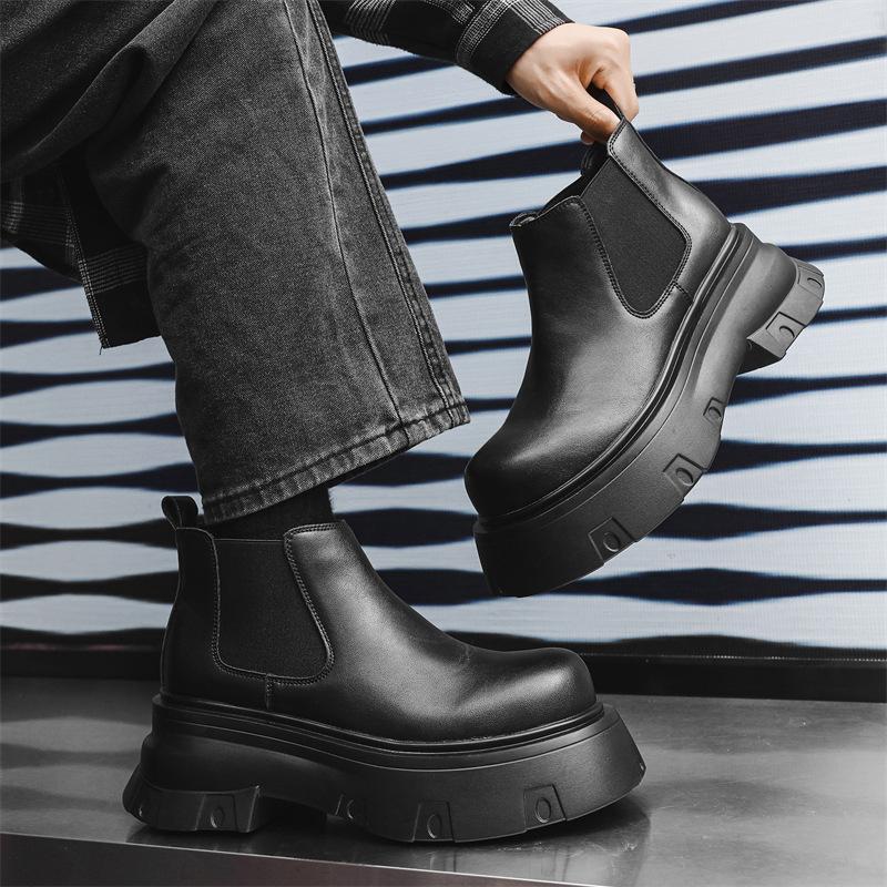Ботинки Челси с заостренным носком на высокой платформе, ботинки Wizard, мужские и женские, одинаковые ботинки Martin 66627-M