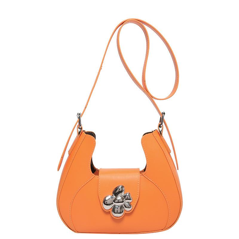 Chic Candy Colored Underarm Bag With Stylish Butterfly Bow Detail