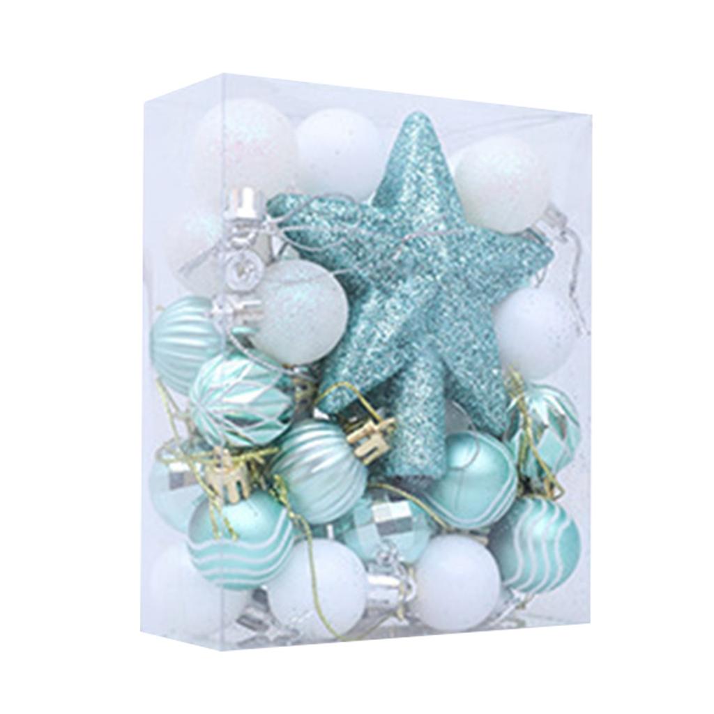 Набор елочных шаров, разноцветные, с блестками, дизайн звезды, праздничный, новогодний, аксессуар для украшения рождественской елки, ассорти