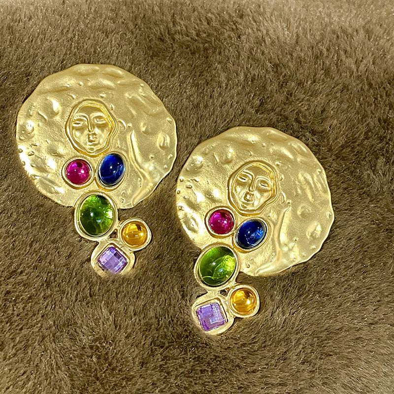 Классические серьги среднего размера для женщин и девочек с эмалью и цветком, серьги-клипсы, винтажные элегантные женские вечерние аксессуары для банкетов высокого класса, ювелирные изделия