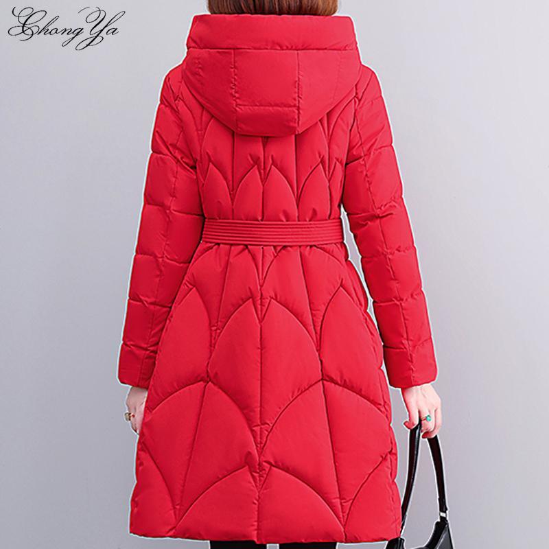 Winter Women's Coat Long Thickened Warm Cotton Padded Parka Ladies Jacket