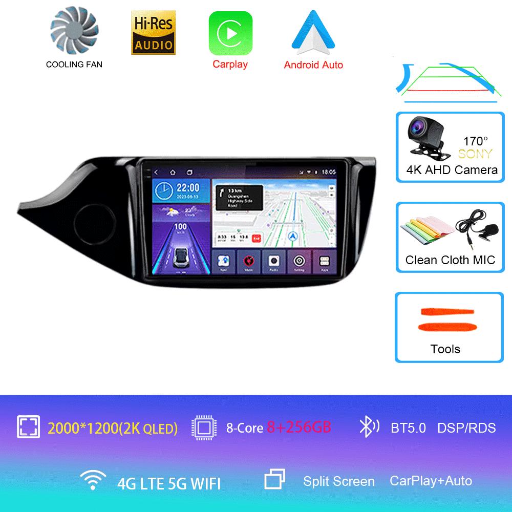 Автомобильное радио Android 14 Carplay для KIA Cee'd CEED JD 2012 2013 - 2018 Навигация Мультимедийный проигрыватель Стерео 5GWiFi+4G SIM BT видео