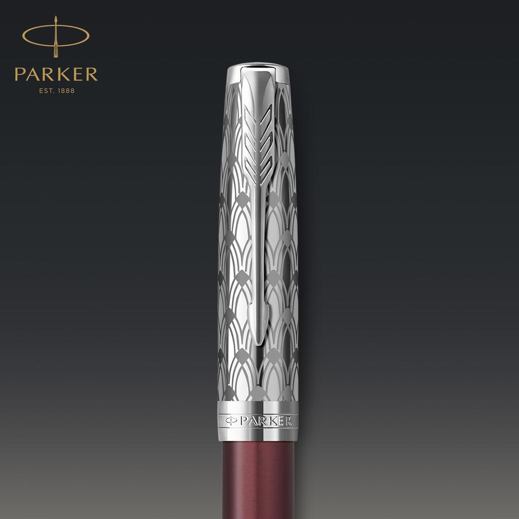 Parker Sonnet Premium Металл Красный CT Перьевая Ручка Fine 18K Золото Подарок Официальный Номер Продукта 2119650 & Ручка, Перо, Перо, В Коробке, Импортный,