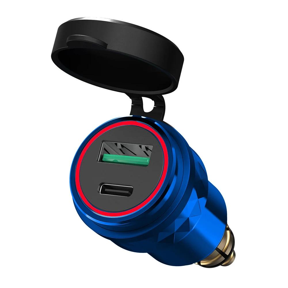 Алюминиевый USB QC 3.0 быстрое зарядное устройство PD двойной адаптер зарядное устройство водонепроницаемая розетка мотоциклы для разъема DIN/BMW