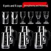 Glass Liquor Dispenser & Shot Glass Set