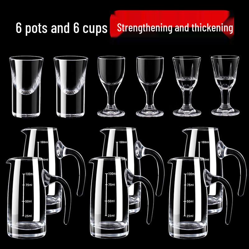Glass Liquor Dispenser & Shot Glass Set