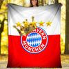 FC Bayern München logo printed throw blanket—soft,warm;versatile blanket for all seasons—perfect as &air-conditioning throw,nap blanket