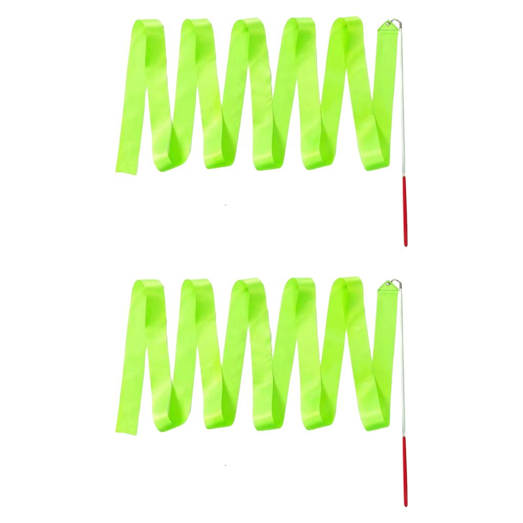 2 метра танцевальные ленты гимнастическая лента для детей красочная гимнастическая лента с палочкой для кручения лента-палочка для художественной гимнастики