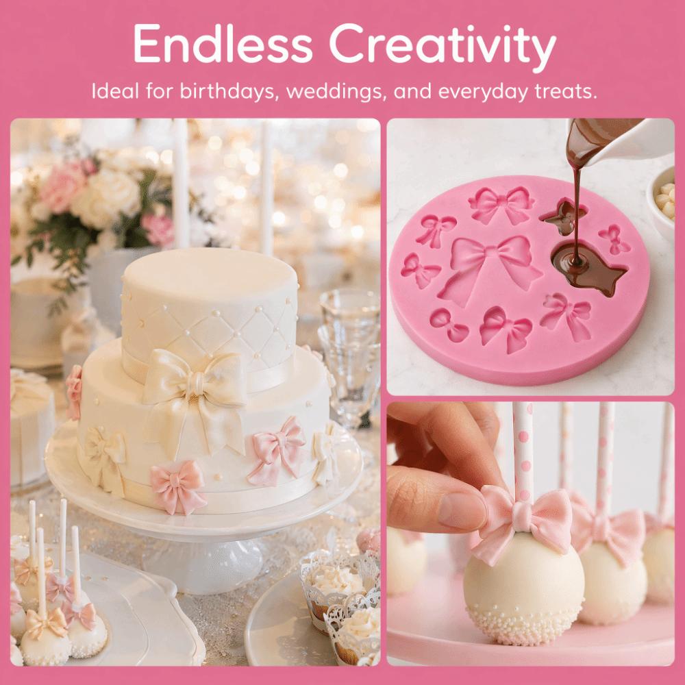 Small Bow Shape Bowknot Silicone Mold 3D Shape DIY Baking Tool Fondant Cake Mold DIY Craft