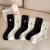 Multfilm Kashtasi Chiroyli Paypoqlar Koʻp Rangli Polka Nuqtali Qizlar Kawaii Paypoqlari Kundalik Moda Streetwear Hip Hop Skeytbord Sport Paypoqlari