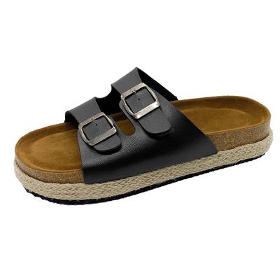 Мода Новые модные тапочки из пробкового плетения на толстой подошве нескользящие модные тапочки на толстой подошве на танкетке водонепроницаемая женская обувь на платформе