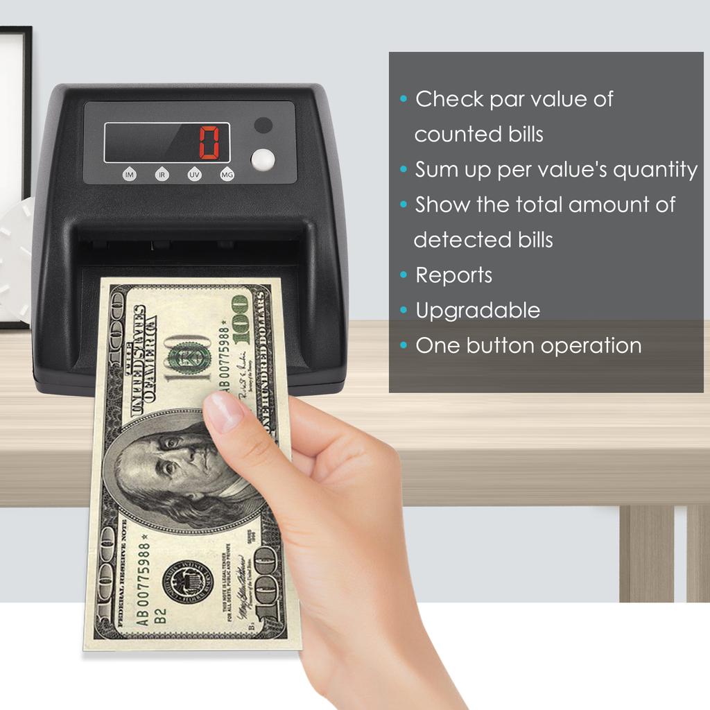   UV Counterfeit Bill Detector EUROCelsiusUSDCelsiusGBP Money Counter Automatic Money Detection By UV MG IR Image Paper Quality Size Thickness Suit
