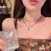 Подвеска из имитации камня тигровый глаз, бусы, персонализированная милая и стильная цепочка на ключицы, женская, высококачественный вид, ретро-американский