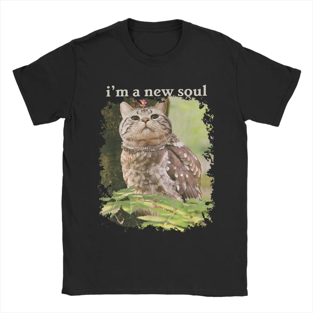 Funny Adorable Cat Owl Brainrot Meme Meowl Christmas Unisexs T Shirts Awesome Tees Short Sleeve Crew Neck TShirt Clothing