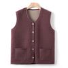 Autumn and Winter New Mother's Casual Vest, Women's Versatile Velvet Vest, Middle-aged and Elderly Grandma's Back