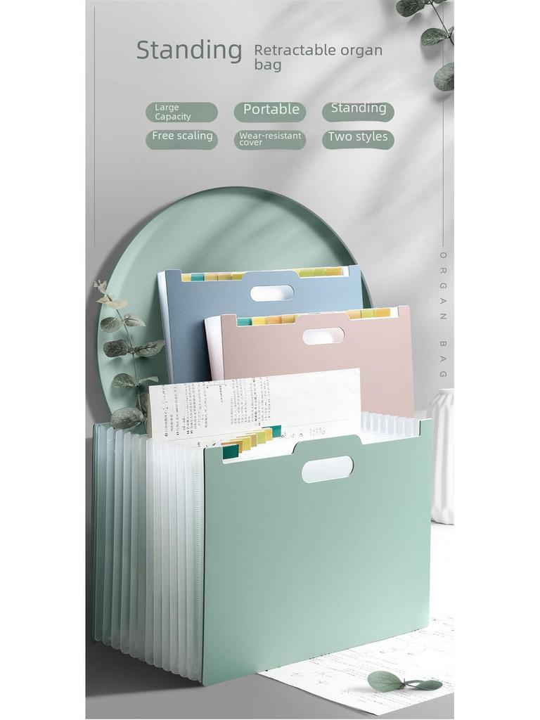 Portable Multi-Layer Accordion Folder: Large Capacity Student File and Test Paper Organizer