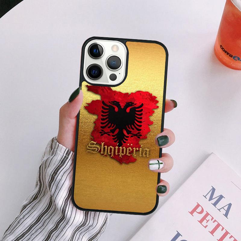 Albanian Flag Eagle Phone Case For iPhone 17 Air Plus Max Cover Shell for iPhone 17 Air 16 15 14 13 12 Pro Max