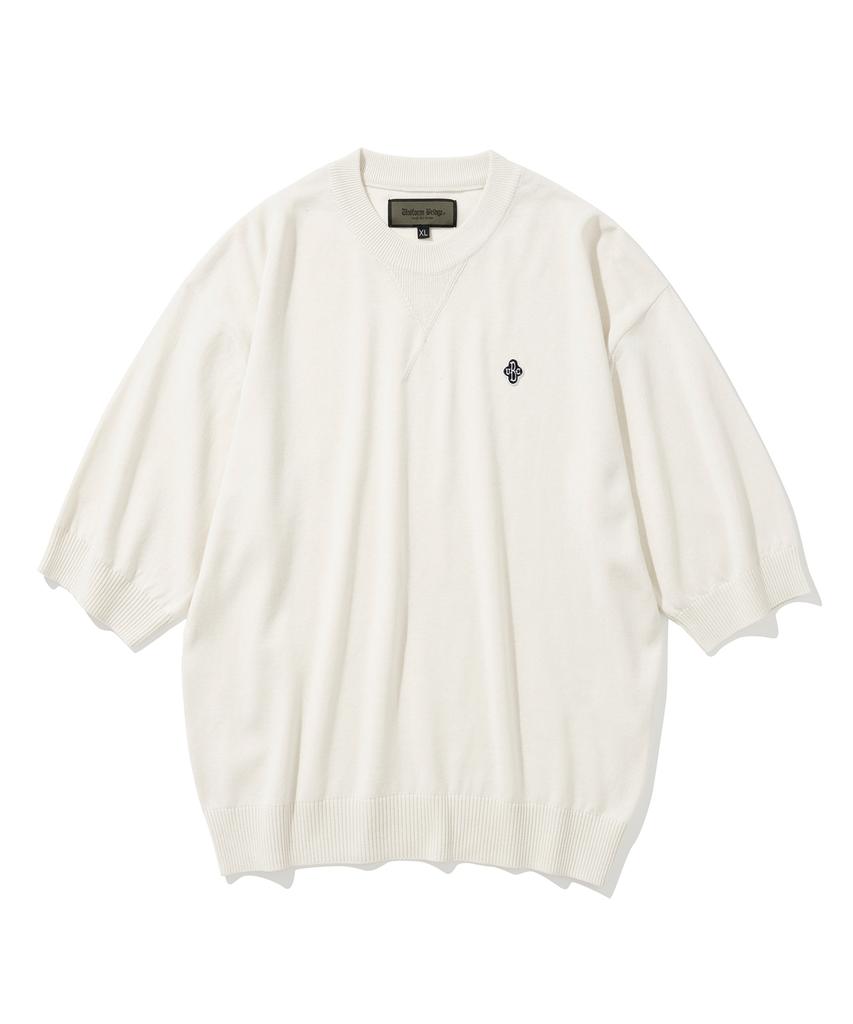 UNIFORM BRIDGE Ubc Summer Crewneck S/S Knit Cream