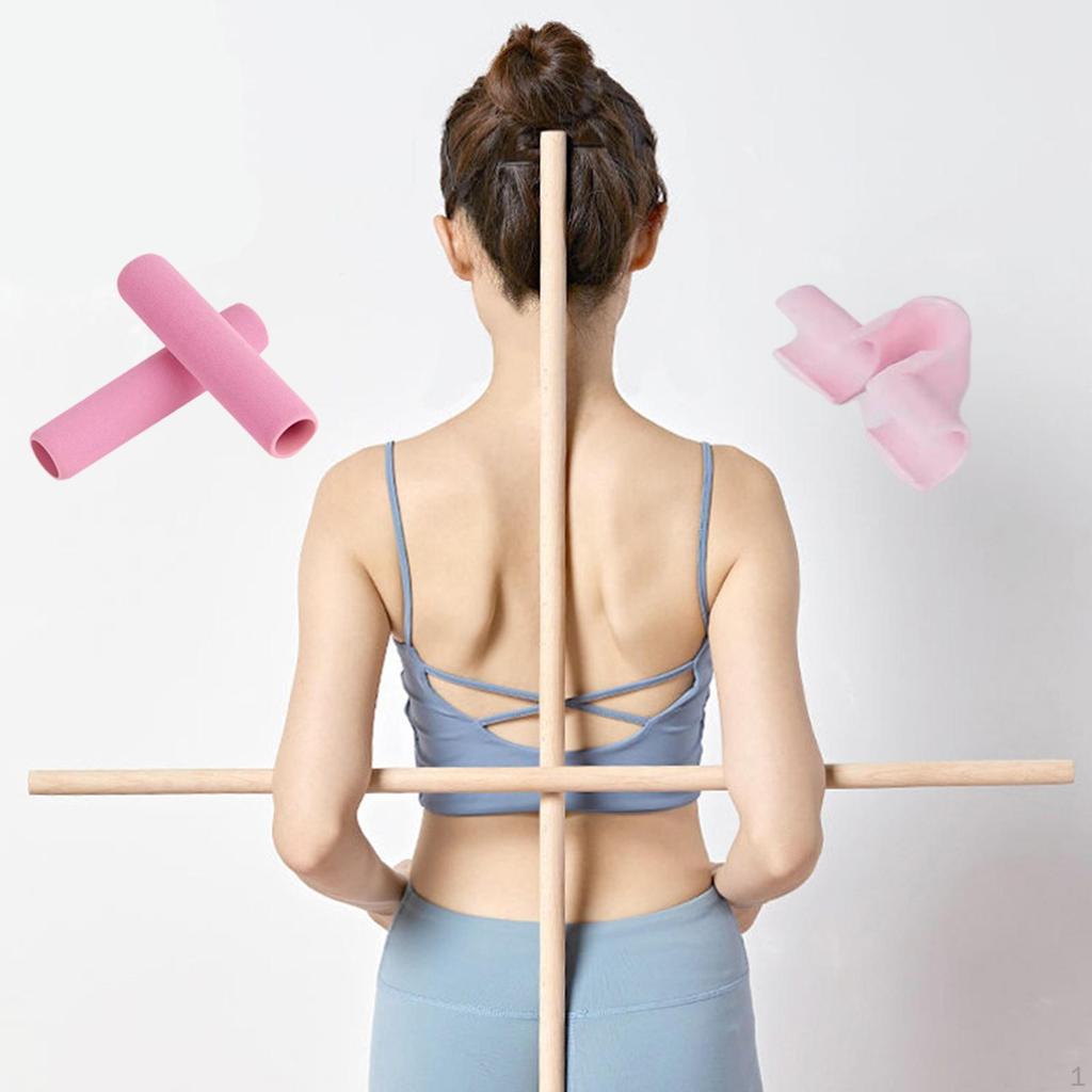 2 шт. Выпрямитель спины из дерева, портативный, для упражнений, коррекции осанки, для танцев, силовых тренировок