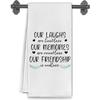Bestie Gifts Kitchen Towels, Best Friend BFF Bestie Gifts for Women Dish Tea Towels for Kitchen Decor, Long Distance Friendship Gifts Hand Towels for