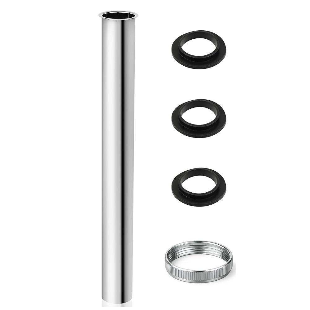 29,5 см Сифонная погружная трубка из нержавеющей стали для удлинительной трубы сифона, слив, хром, регулируемая трубка, гидрозатвор