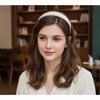 Korean Style Women Hair Hoop Non-Slip Wide Edge Hairband Sweet Leather Headband  Wash Face