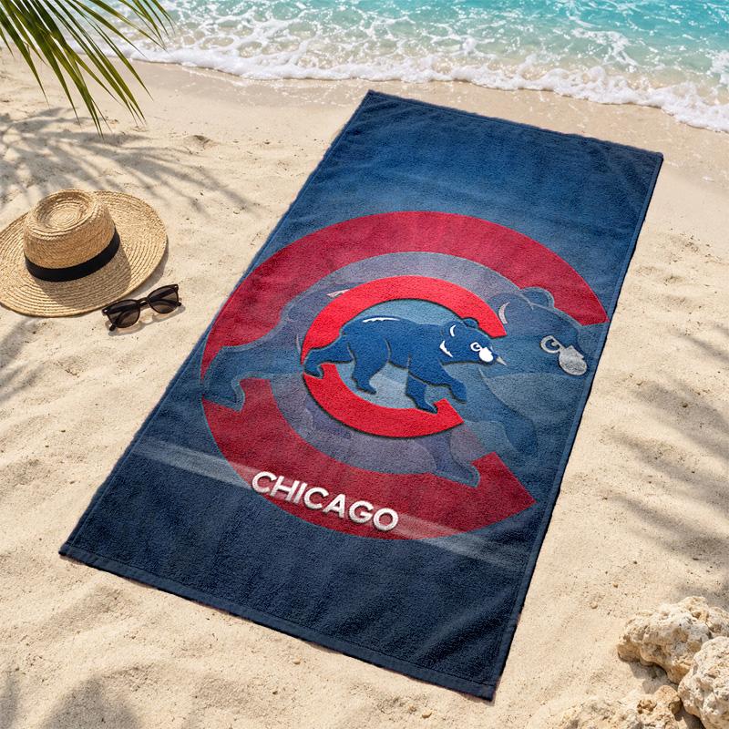 Chicago Cubs Microfiber Beach Towel Quick Dry Sand Free Lightweight Beach Towels for Travel Swimming Camping
