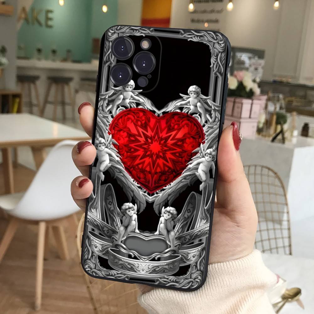 Ретро Чехол-Ангелочек Купидон Средневековье Для IPhone 12 11 13 14 15 16 17 Pro Max Plus Mini