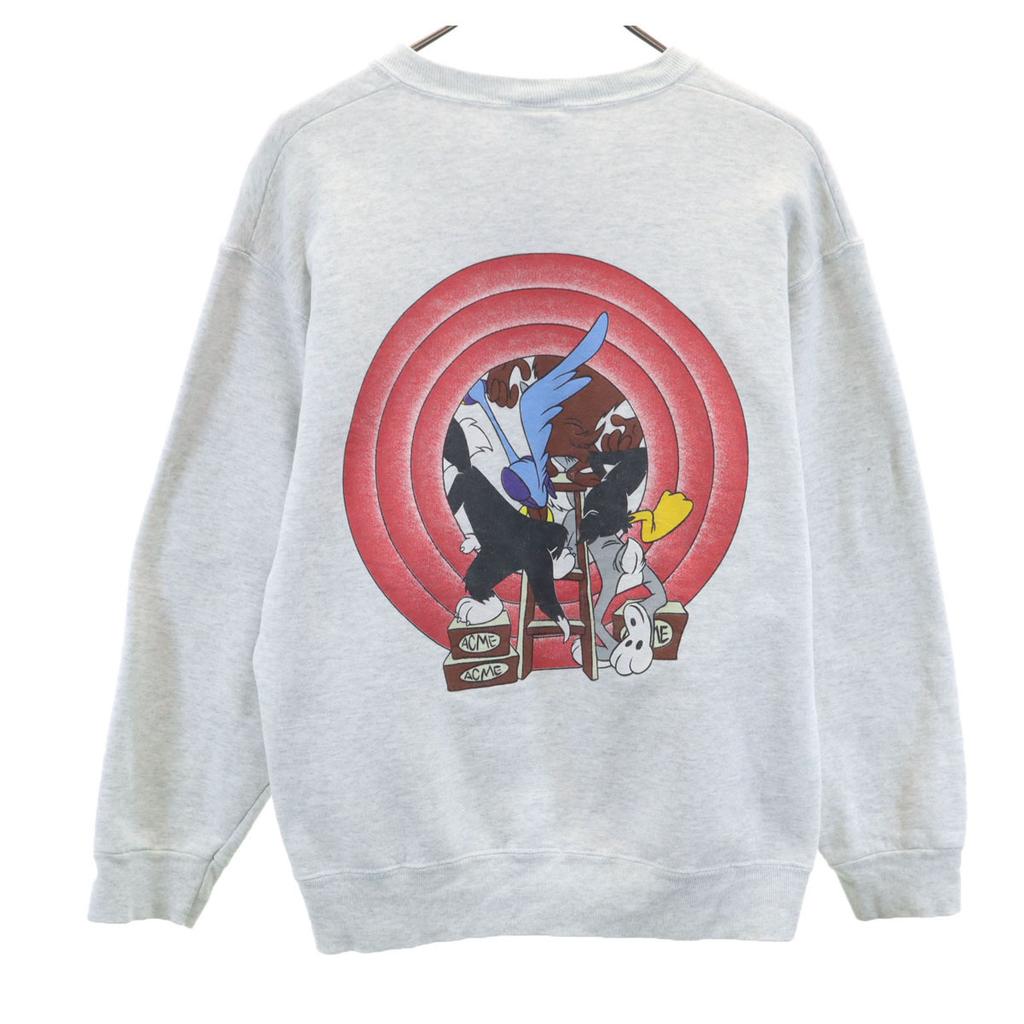 Warner Bros 90-е годы Сделано в США Свитшот с длинным рукавом и двусторонней печатью Мужской Б/У