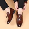 2024 Spring and Autumn Luxury New Leather Shoes Men's Large Business Dress Casual Shoes Wedding Banquet Leather Shoes