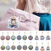 6Pcs Diamond Painting Keychain Cartoon Double Sided Diamond Painting Handmade Gift DIY Lovers Backpacks Walls Windows Decoration