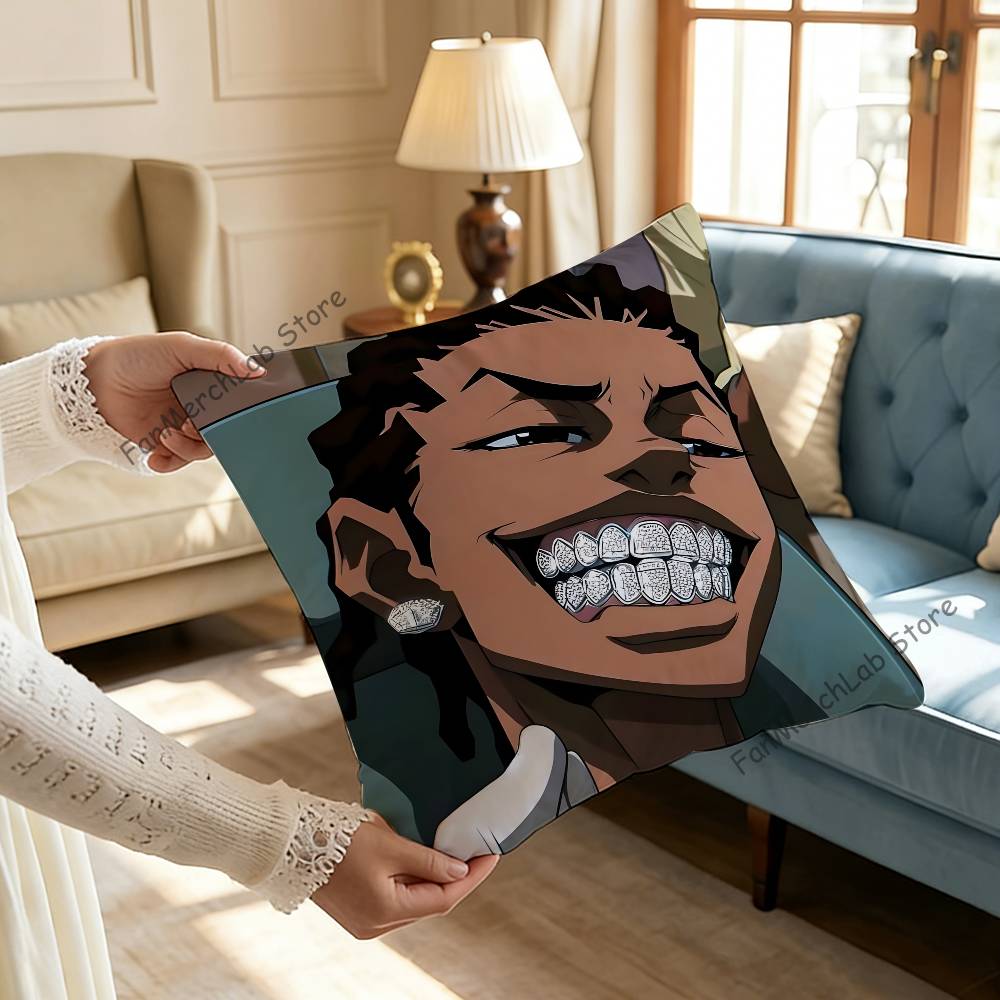 The BBoondocks Cartoon Pillow Case Ultra Soft Skin Friendly Fabric Cloud Like Comfort Concealed Zipper