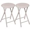 Atmosphera "Elisa" PVC Folding Stool - Beige - Set of 2