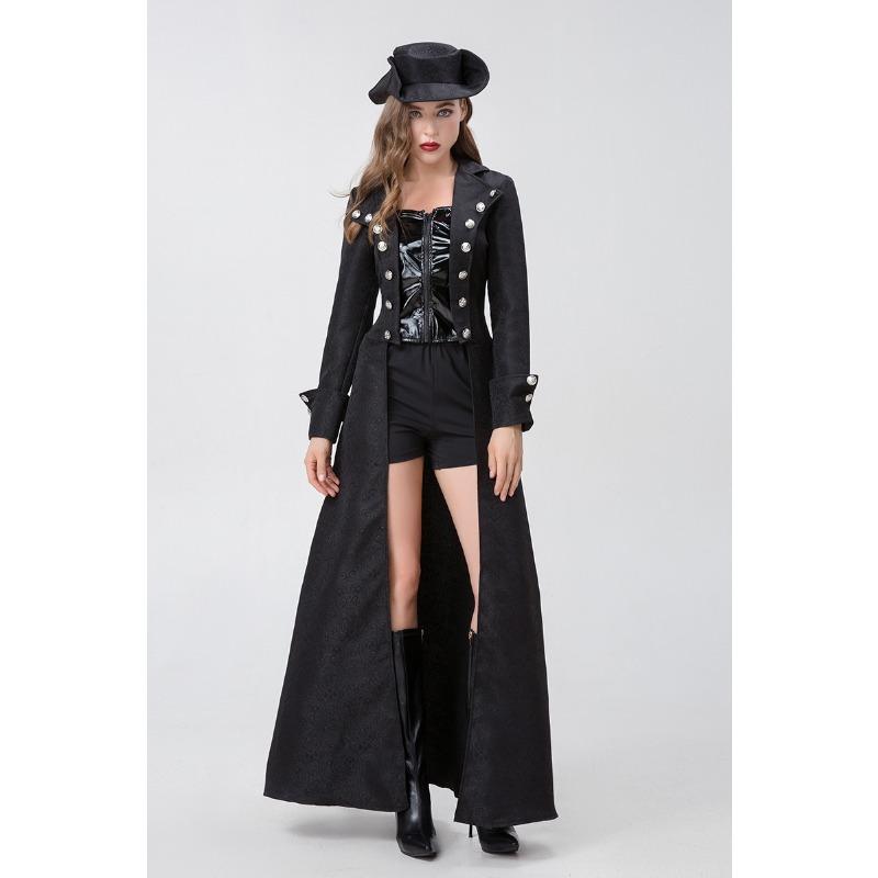 Halloween Medieval Retro Costume New Female Pirate Split Jacket Drama Performance Costume
