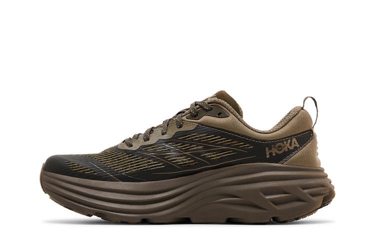 Hoka One One Bondi 8 Caged Stealth/Tech Umber