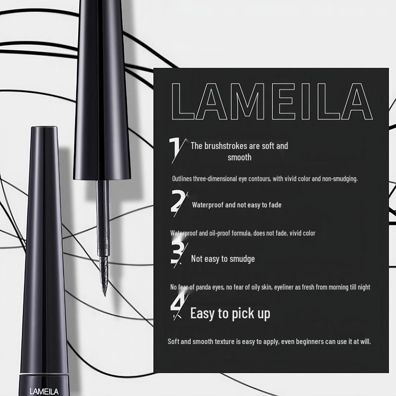 Изысканная подводка для глаз, достойная подиума: Стойкая, высокопигментированная, ультратонкая, быстросохнущая, водостойкая, не размазывающаяся черная формула.