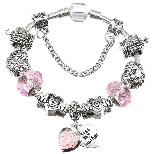 Милые мультяшные браслеты с эмалевыми бусами в виде мышей подходят для европейского оригинального браслета для детей