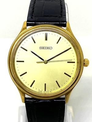SEIKO N2 It Кварцевые Золотой Корпус с Задней Крышкой с Гравировкой Памятный Подарок Купить Сейчас/Мужские Часы, Циферблат, Ремешок, 7N01-0BD0, Название Компании