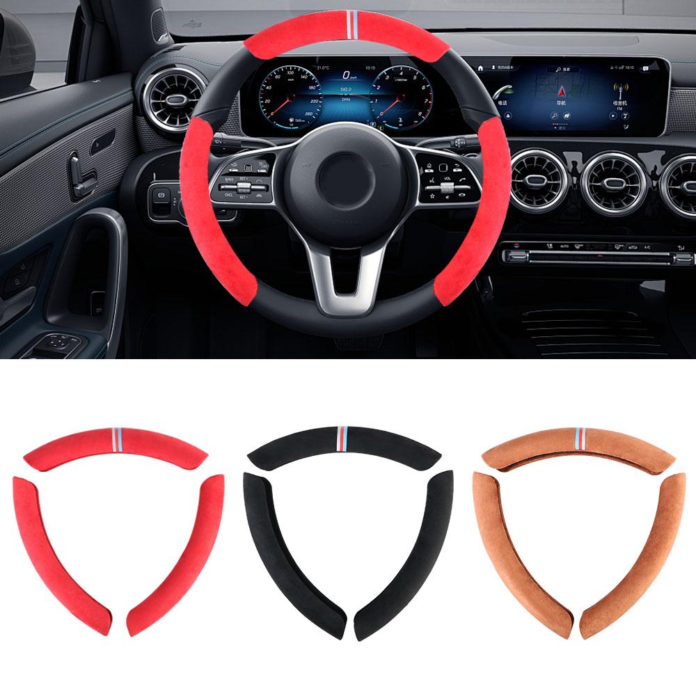 Four Season Universal Leather Car Steering Wheel Cover Auto Interior Decoration Anti-slip Protector Decoration Cover