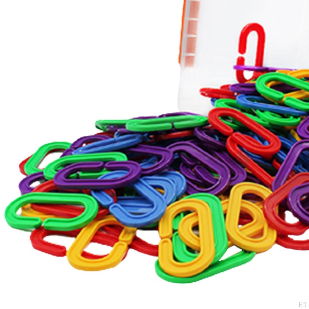 150 штук C-образный крючок, радужные звенья DIY игрушки Птица качели цепь образовательные красочные для