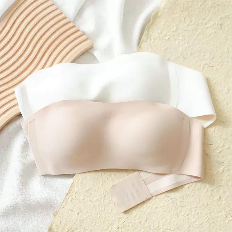 Seamless Strapless Bandeau with Non-Slip Jelly Strip for Women, Beautiful Back Design, Ideal for Small Chest