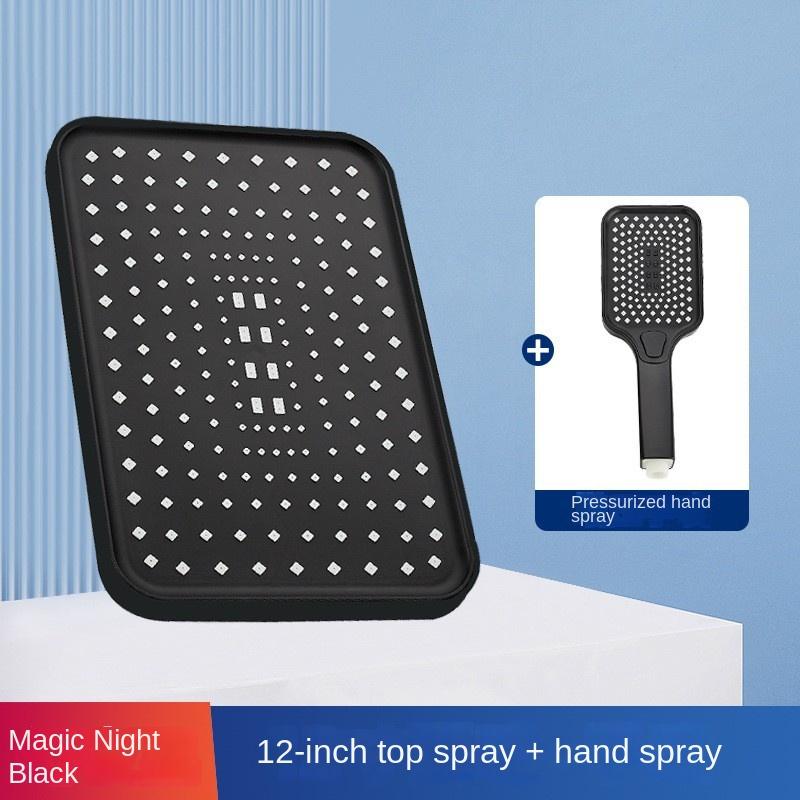 Large Panel 12/13 Inch Pressurized Shower Big Top Spray Waterfall Rain Shower Set Four Levels Hand Spray Bathroom Accessories
