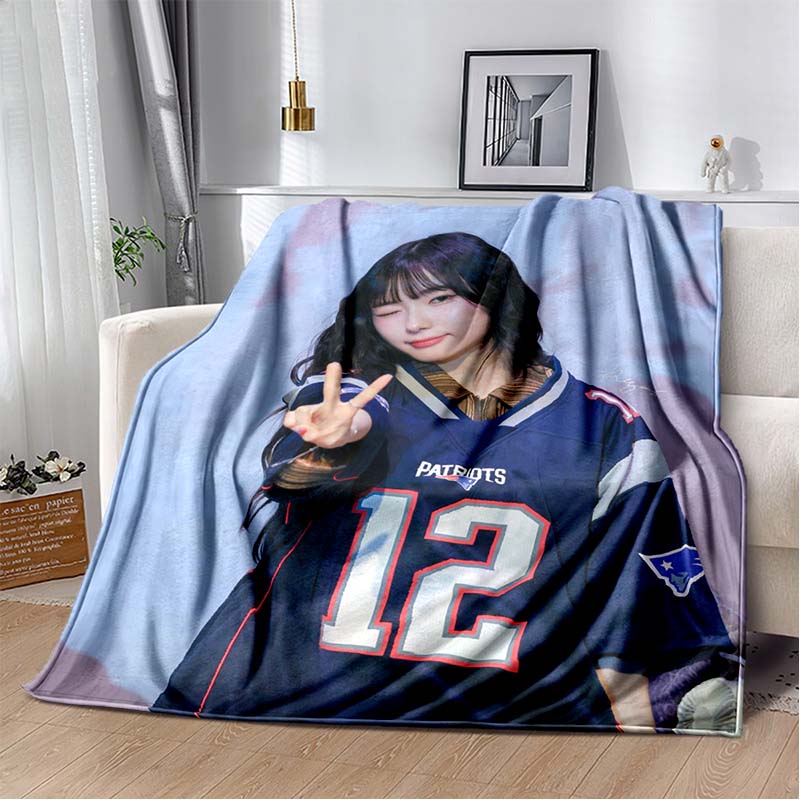 3D Printed Flannel Blanket I-ILLIT Combo K-POP Home Sofa Bed Blanket | Birthday Gift, Customizable