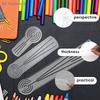 {Summer2} Многофункциональный шаблон для рисования мандал Акриловая линейка для рисования Прозрачный инструмент для рисования круглых дуг и прямых линий