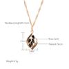 Kinel Black Pendant Necklace For Women Cubic Zirconia Full Paved Fine Jewelry